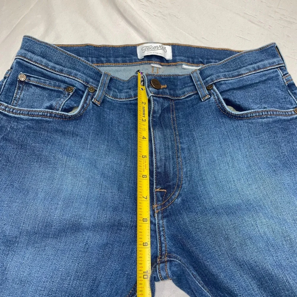 Tecovas Slim Jean Mens 32x34 Medium Blue Italian Denim Made in USA Western